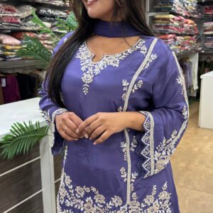 royal embroidered indo western