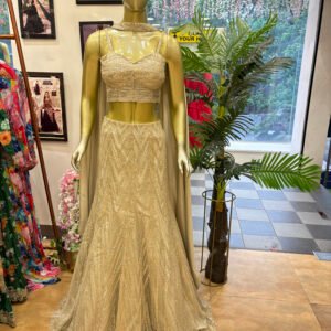 luxe designer fish cut lehenga