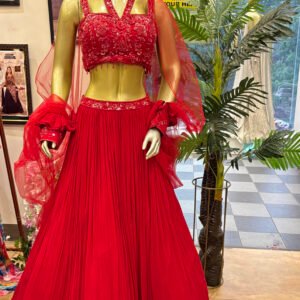 ruby glow designer lehenga set