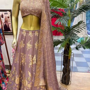 gold embroidered lehenga set