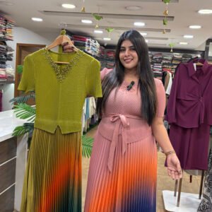 pleated elegance western dress
