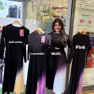 sweatshirt pleated gown