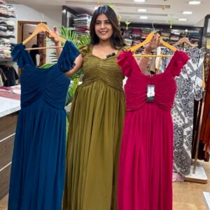 chiffon single gown