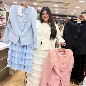 korean blazer with skirt